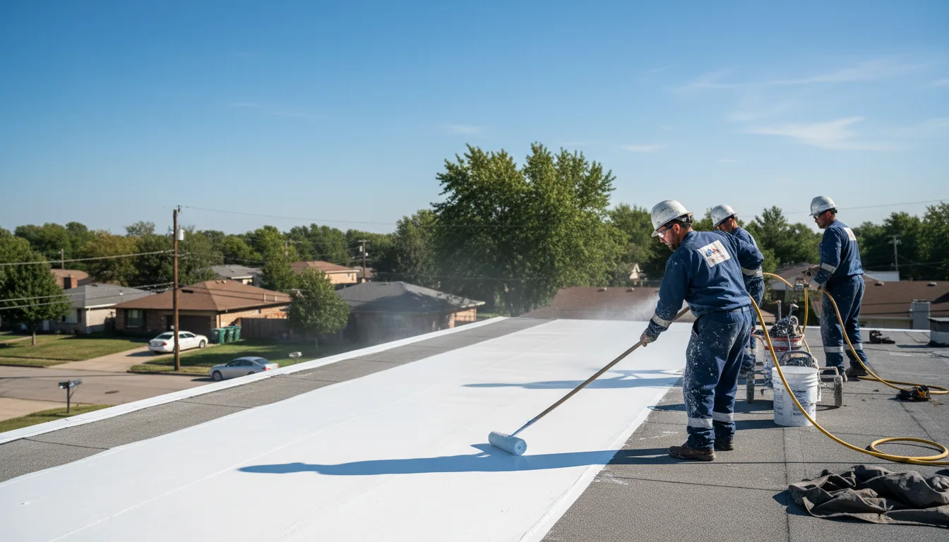 Commercial roof coating in Alvarado, TX near me
